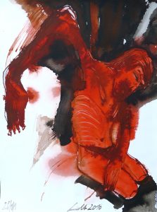 „Kreuzigung“, 2007-2011, Tuschzeichnungen, 40x30 cm